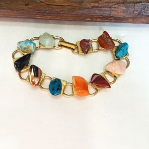 I034 Vintage semi-precious gemstone bracelet